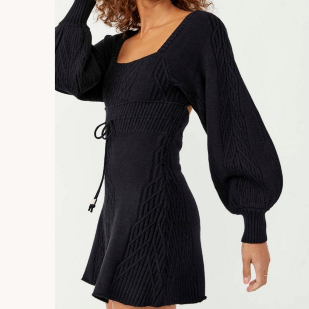 Free People Emmaline Mini Black
Sweater Dress Size XS
